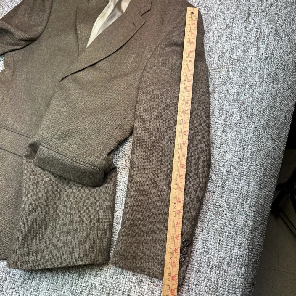 Lauren Ralph Lauren Macy's Blazer Mens 42L Check Wool Brown